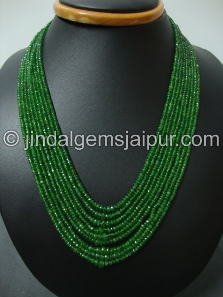 Tsavorite Faceted Roundelle Shape Beads